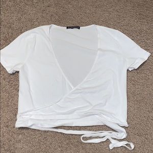 Brandy Melville White Wrap Shirt!